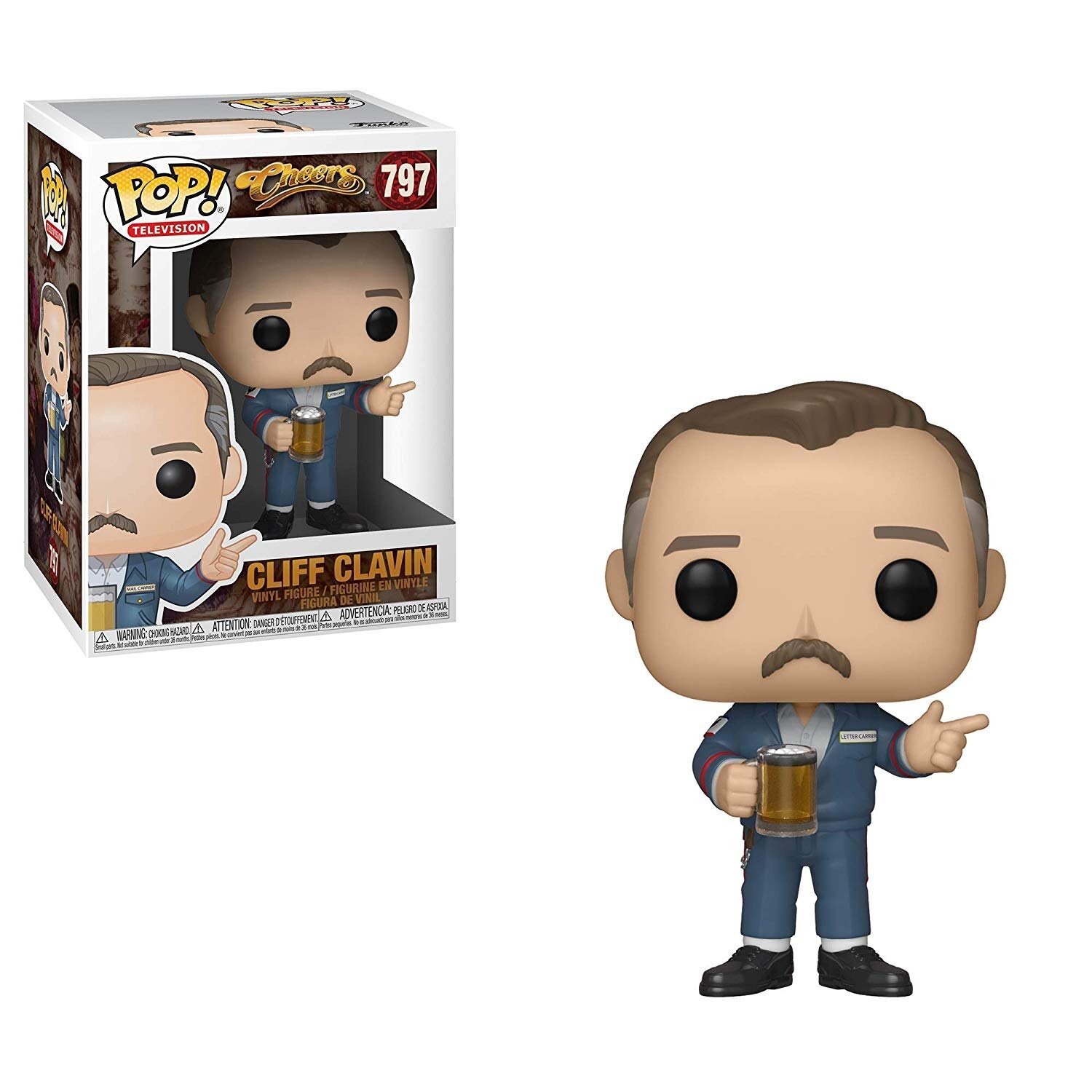 Cheers POP! Television Vinyl Figure Cliff Clavin 9 cm