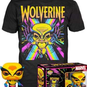 X-Men POP! Marvel Vinyl Figure & Tee Pack Wolverine (Blacklight)