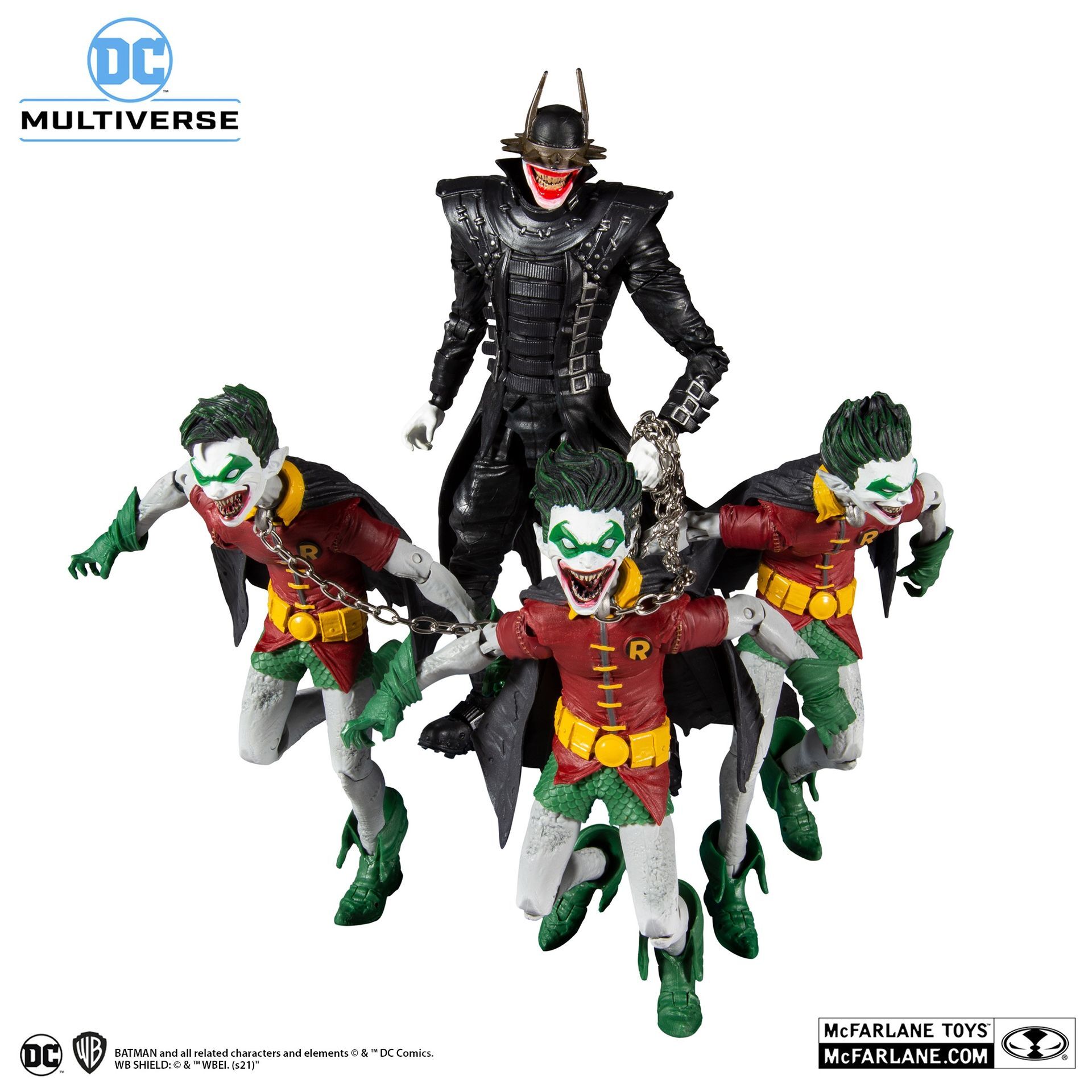 DC Multiverse Action Figure 4-Pack Dark Nights Metal The Batman who Laughs & The Robins of Earth-22 18 cm