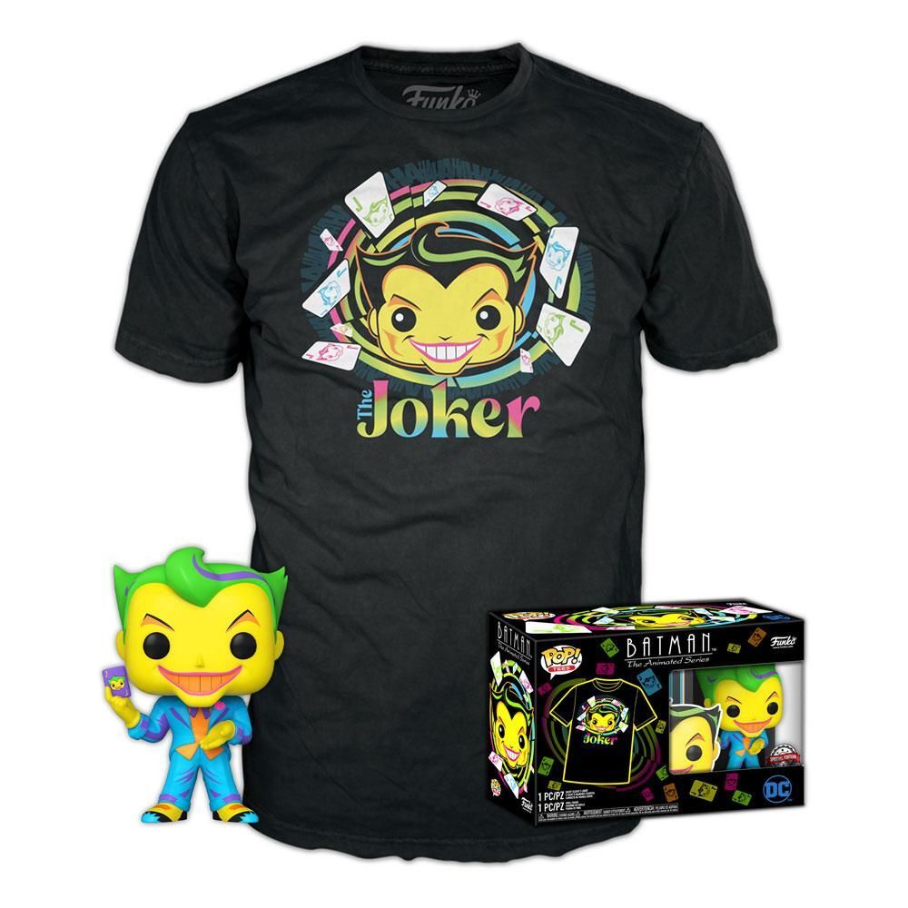 Batman: The Animated Series POP! & Tee Box The Joker (Blacklight)
