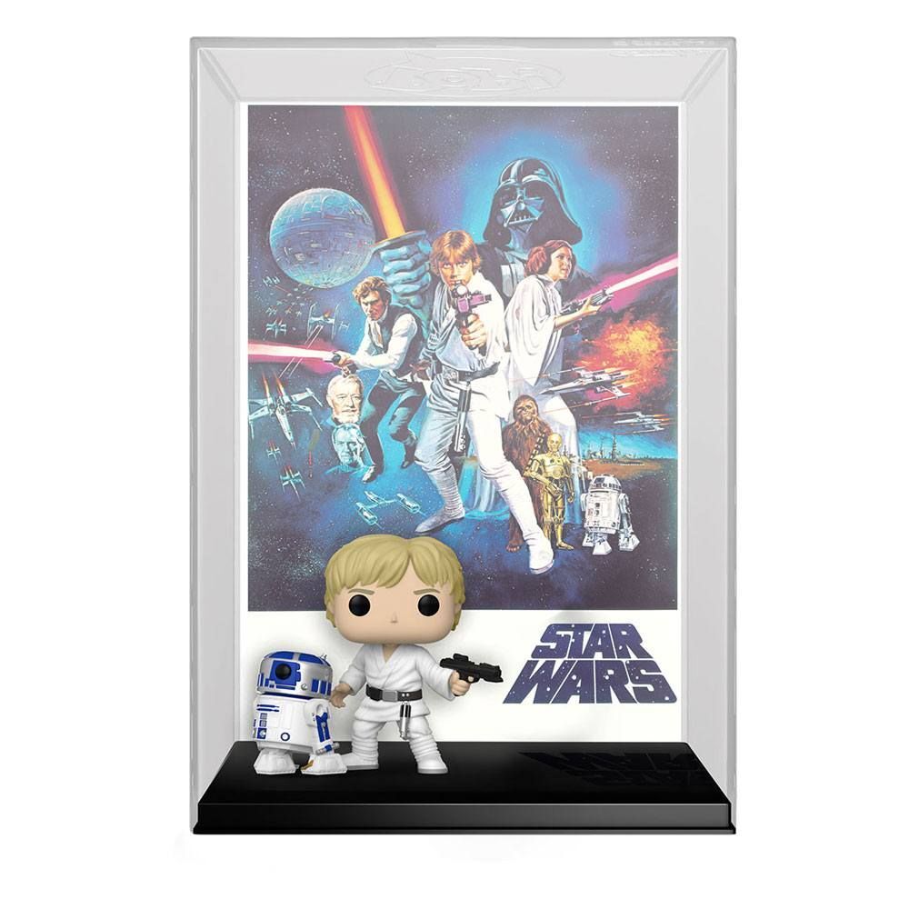 Star Wars POP! Movie Posters Vinyl Figure Luke Skywalker with R2-D2 14 cm