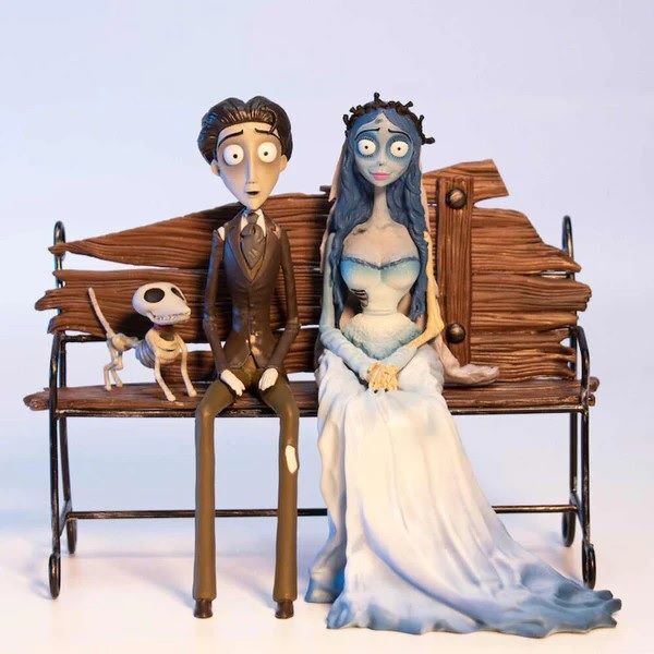 Corpse Bride 25th Anniversary Movie Icons Victor and Emily Figures Collector Set
