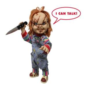 Childs Play MDS Scale Talking Figure Chucky (Scarred Face) 38 cm