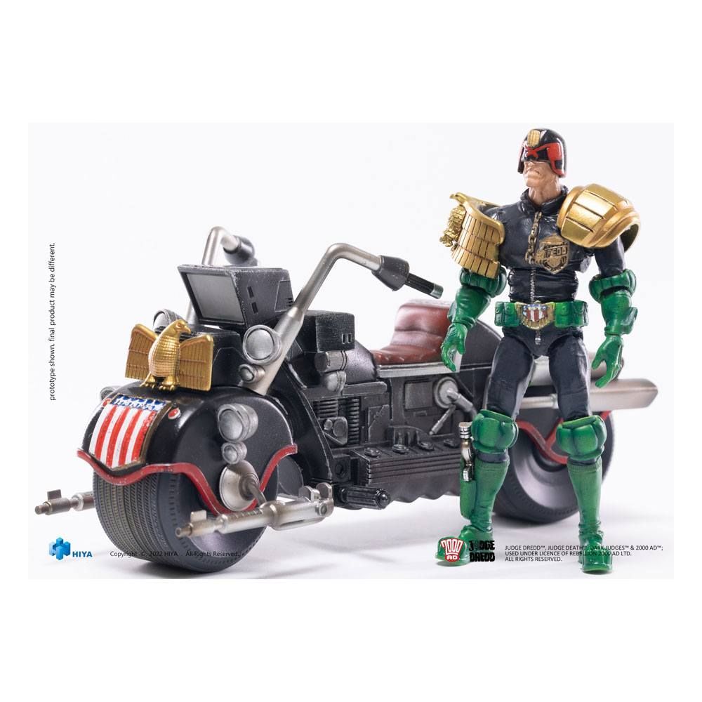 2000AD Judge Dredd 1/18 Scale Exquisite Mini Action Figure Judge Dredd and Lawmaster Mk II 11 cm