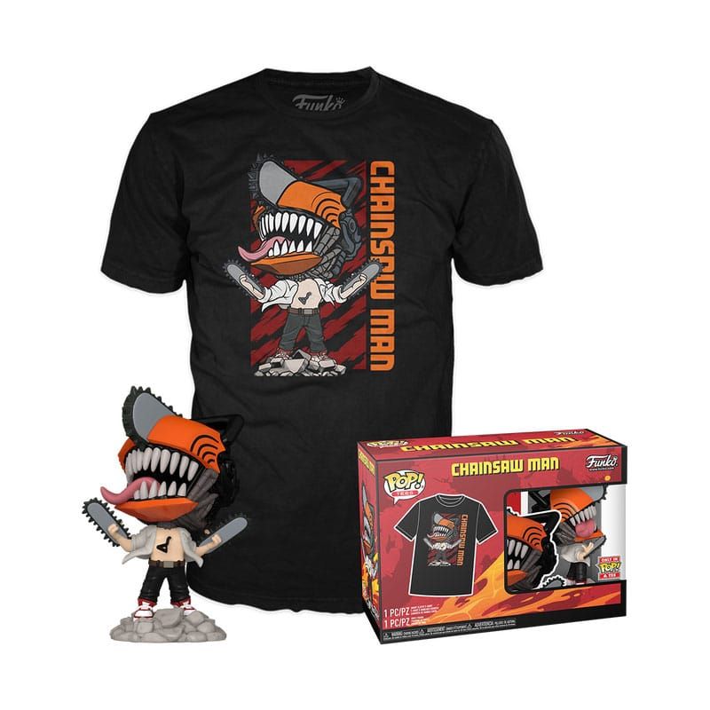 Chainsaw Man POP! Animation Vinyl Figure & Tee Pack Chainsaw man